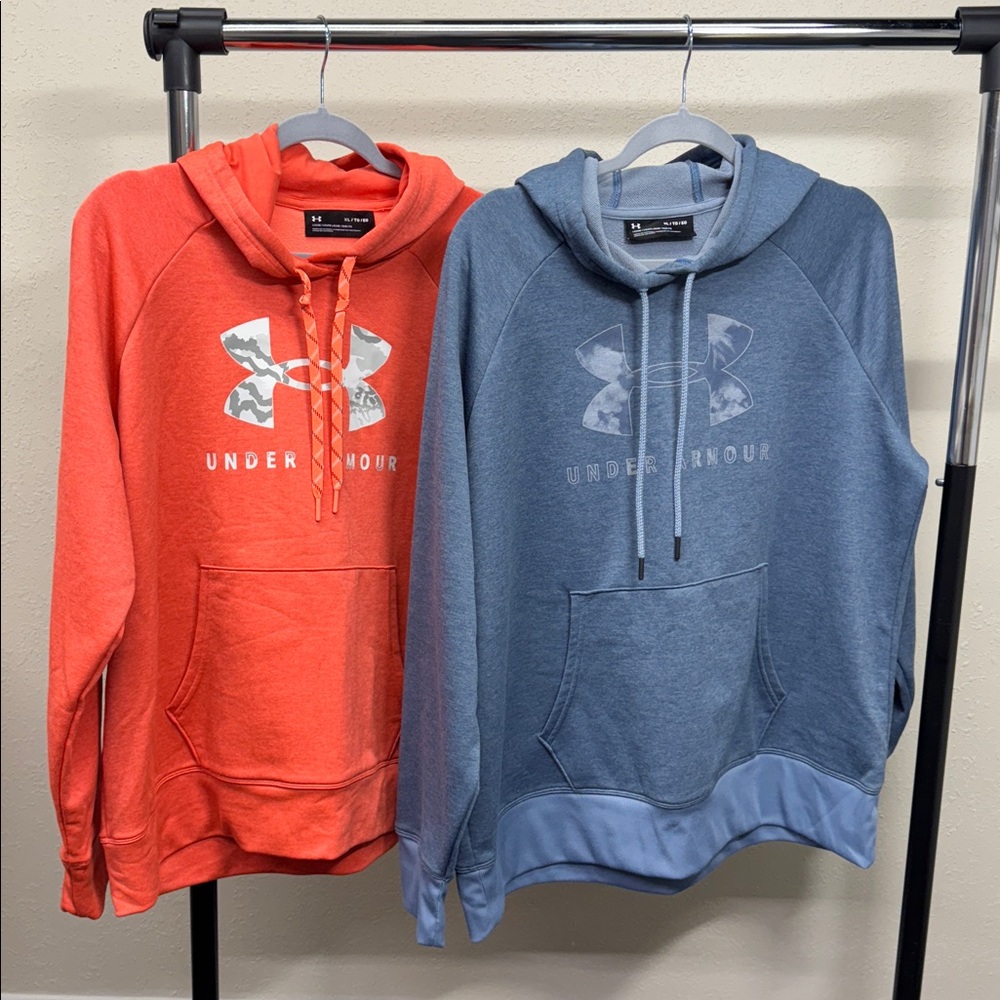 Under Armour Orange and Blue Hoodies